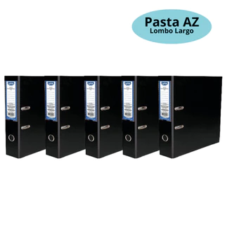 Pasta Fichário Registradora AZ Lombo Largo Ofício - Kit C/5