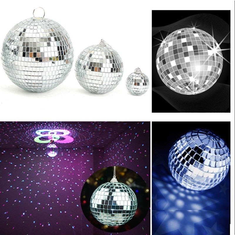 60/100mm Mirror Glass Discoteca Bola DJ Dança Em Casa Festa Faixas De Casamento Clube Iluminação De Palco Kit Home Decor