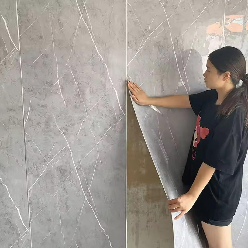 Placa Adesiva Parede Rolo Painel Vinílico Mármore 200x60cm