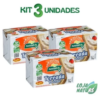 KIT Torrada Tradicional Sem Glúten Vegana 75g - Natural Life