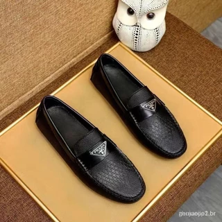 Prada2024 trending homens nova moda high-end sapatos de couro