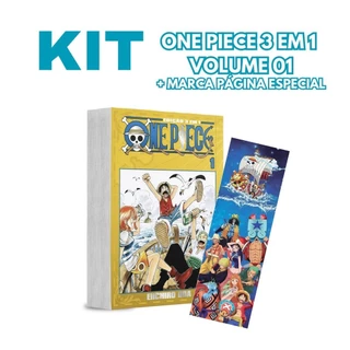 Kit Mangá One Piece 3 em 1 - Vol. 01 + Marcador de Pagína One Piece (Panini, lacrado)
