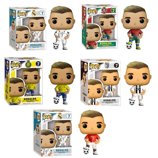Boneco Tipo Funko Pop Cristiano Ronaldo Al-Nassr, Real Madri, Juventus, Manchester e Portugal