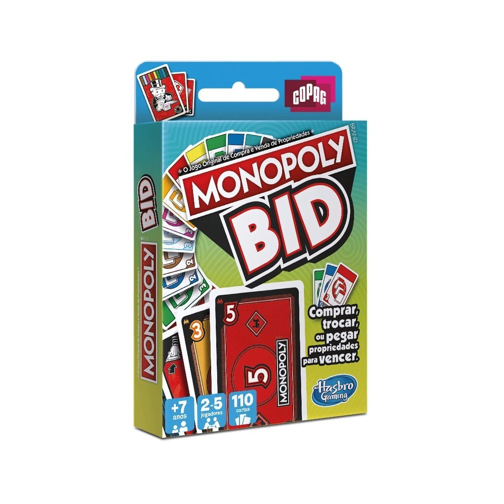 Jogo de Cartas Monopoly Bid Copag - 34261
