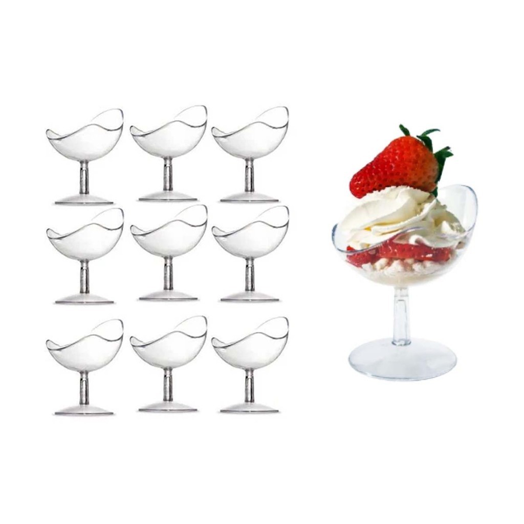 Kit 10 Taças Spoty Acrílica 30ml Para Sobremesas - Lsc Toys