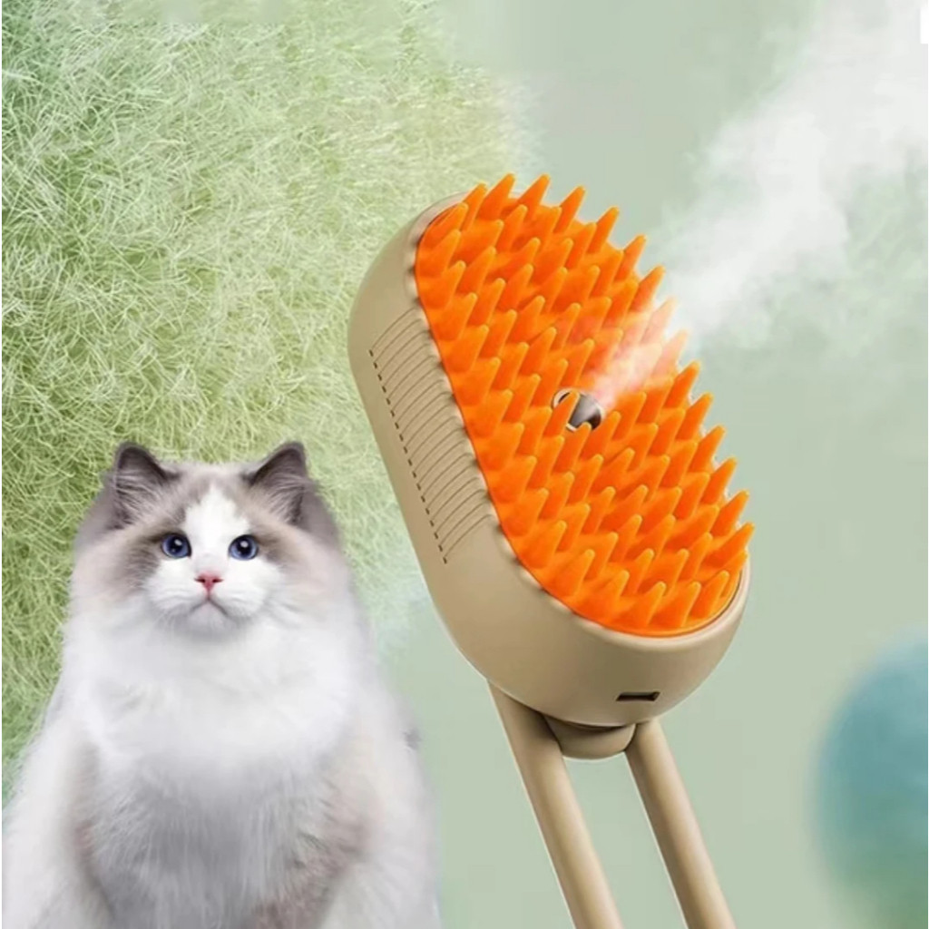 Escova A Vapor Para Gatos Cães 3 Em 1 Escovas Elétricas De Pêlos Pentes ...
