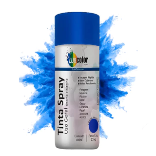 Tinta Spray Azul Escuro Uso Geral 400ml Madeira Plástico Metal Isopor Papel em Oferta na Shopee