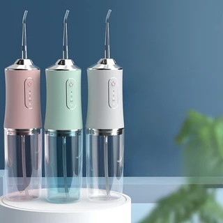 Irrigador Dental Oral Recarregavél 220ml Higiene Limpeza Bucal Portátil Limpador de Dente em Oferta na Shopee