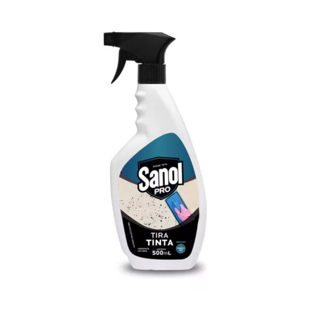 Tira Tinta Limpa Piso Pós Obra Reforma Sanol Pro 500ml | Shopee Brasil