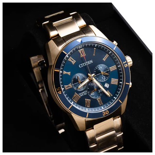Relógio Citizen Cronógrafo Masculino An8169-58l / Tz31507a Cor Da Correia Dourado Cor Do Bisel Azul Cor Do Fundo Azul