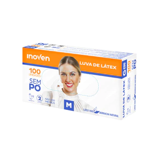 Luva de Procedimentos sem Pó CA 45332 M com 100 unidades Inoven em Oferta na Shopee