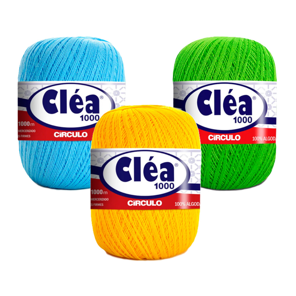 Linha Fio Clea 1000 Circulo 100% Algodão Mercerizado - 1000m/151g para ...
