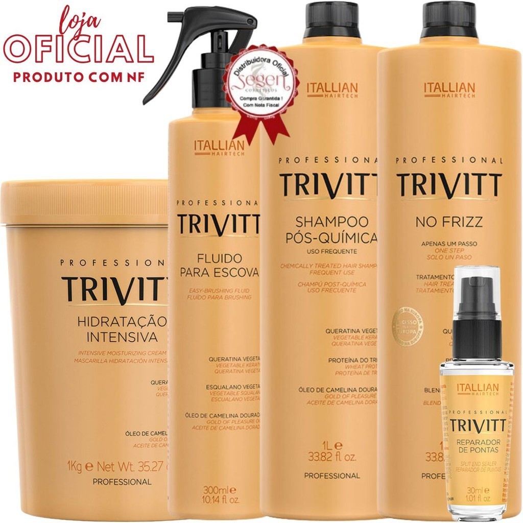 Kit Profissional para Progressiva Trivitt - com 5 Produtos | Shopee Brasil