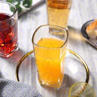 Jogo de 6 Copos de Vidro Texas 320ML Quadrado Drinks Bebidas