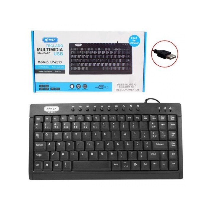 Mini Teclado Multimídia COM FIO