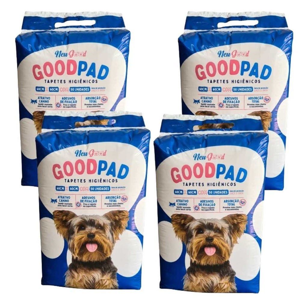 Tapete Higienico 200 unidades 60x60 Good Pads 4 pacotes | Shopee Brasil