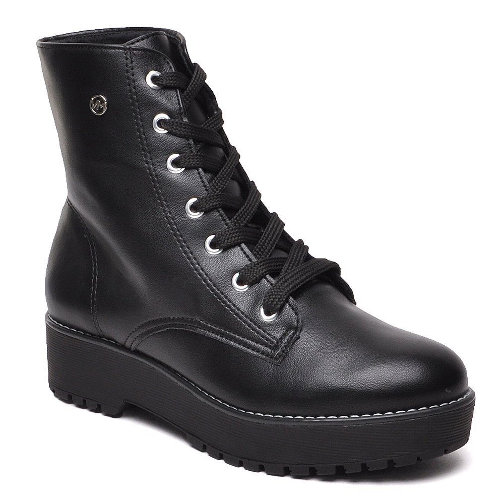 Bota Via Marte Preto Ref: 004-001-01 | Shopee Brasil