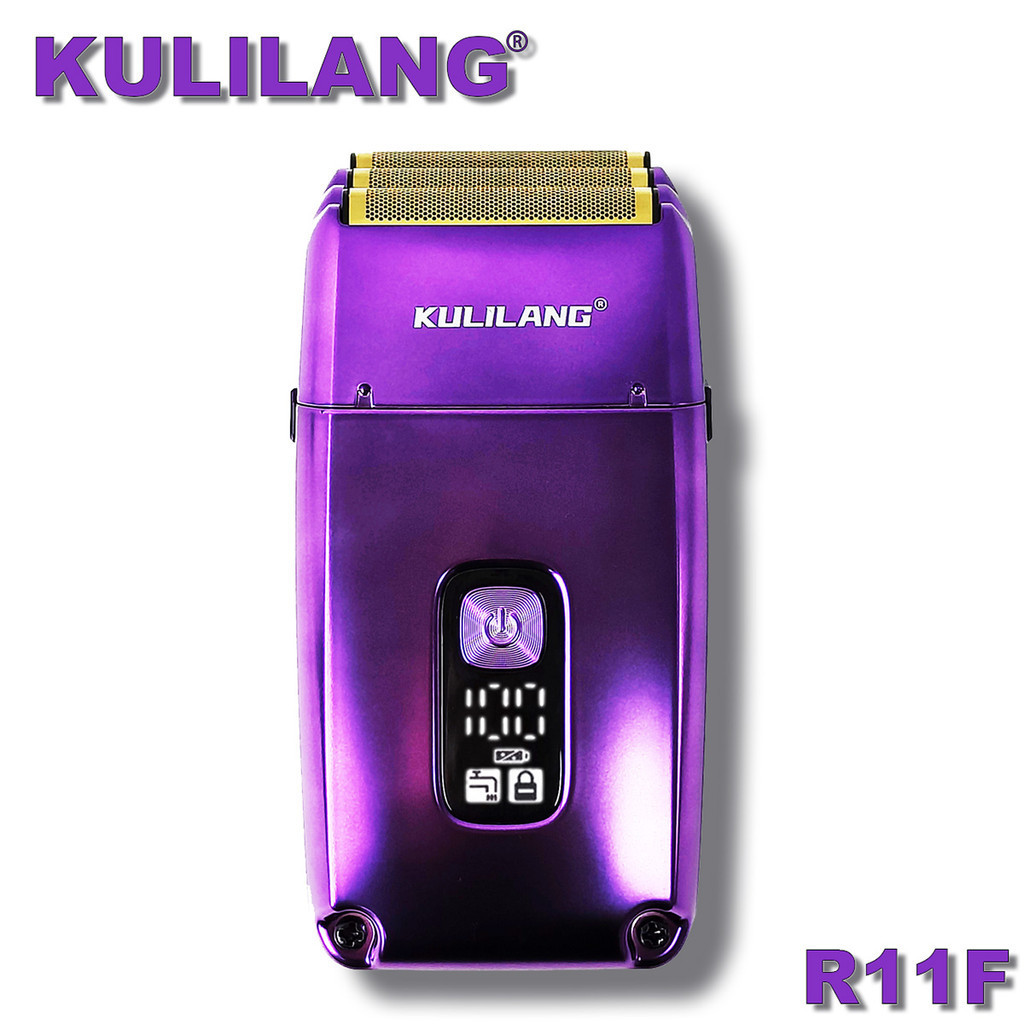 Kulilang R11F Barbeador Elétrico Profissional De Barbear Com Revestimento De Titânio Para Homens