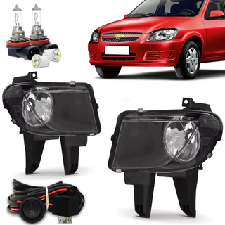 Kit Farol De Milha Neblina Auxiliar Celta Prisma 2007 2008 2009 10 11 12 13 14 15