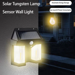 Solar Tungsten Motion Sensor Wall Light, Lâmpada LED, 3 modos de iluminação, luz solar impermeável, Energia Solar, ao ar livre, Jardim, Quintal