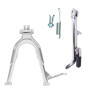 Kit Cavalete Central + Lateral Titan 150/160 Fan 150/160 Cromado