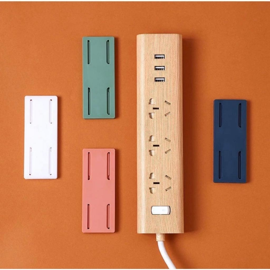 Kit 8 Suporte p/ Extensão Fixar Filtro de Linha e Objetos Diversos/Household Auto-Adesivo Plugue Fixer Broca Livre Império