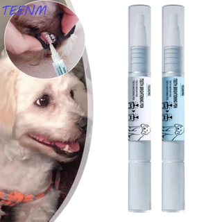 TEENM 2pcs/set Cats Tartar Removedor De Tártaro , 3ml Caneta Transparente Para Animais De Estimação Brilhante , Plantas Plásticas Naturais Portáteis Em Forma De Branqueadora De Dentes De Cachorro Cuidados Orais