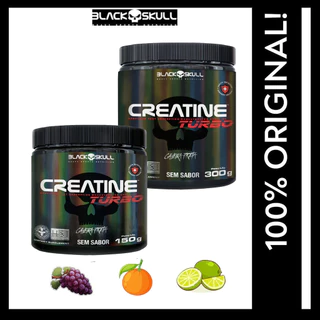 Creatina Black Skull Creatine Turbo 300G 150G Caveira Preta