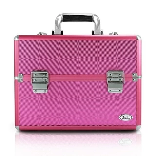 Maleta Profissional de Maquiagem Pink Tamanho Grande Jacki Design