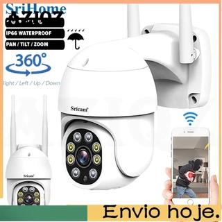 AZIQZ Câmera HEBIAN 360 Graus WiFi 1080P FHD IP Segurança CCTV-Light Night Vision Flash Ip6 À Prova D'água IR