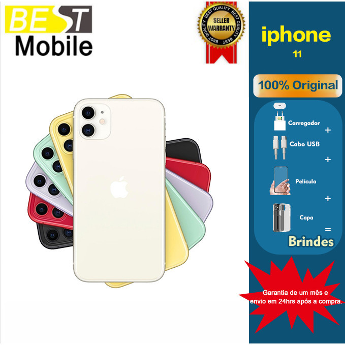 iPhone11 64/128GB novo vitrine saúde bateria 100%+ NF