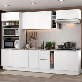 Cozinha Completa Madesa Stella 290001 com Armário e Balcão em Oferta na Shopee