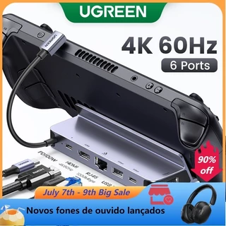 Estação De Acoplamento UGREEN USB C Tipo Para HDMI 4K60Hz RJ45 PD100W Dock Interruptor De Deck A Vapor MacBook Pro Air PC 3.0 HUB