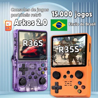 R35S/R36S,console De Jogos Portátil,Clássico Nostálgico Integrado De 15.000,64GB , Sistema Arkos 2.0,r35s game portátil