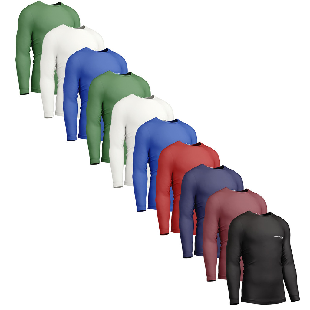 Kit 10 Camisa Térmica Proteção Uv 50+ Segunda Pele