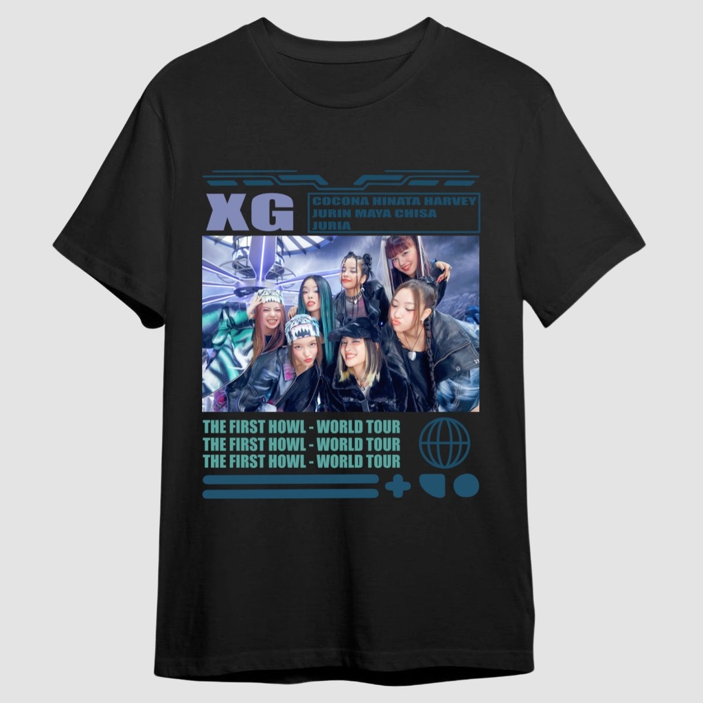 Camiseta Xtraordinary Girls Xg Grupo J-pop XG 1st WORLD TOUR The