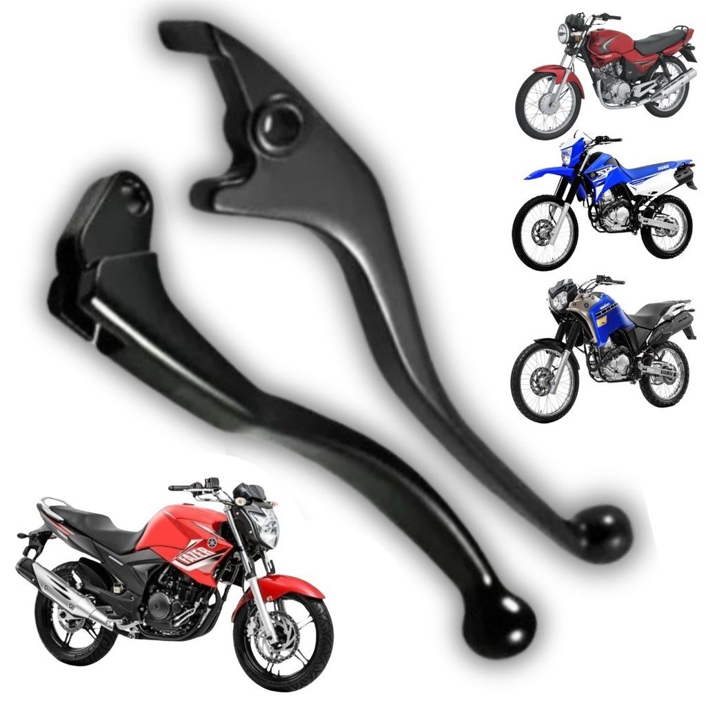 Conjunto de Manete de Embreagem e Freio Yamaha YBR 125 XTZ 125 Fazer 150 Disco Preto