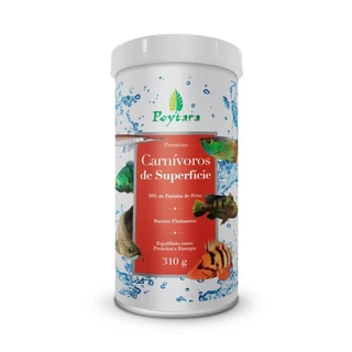 Ração Para Peixes Carnívoros De Superfície 310g - Poytara