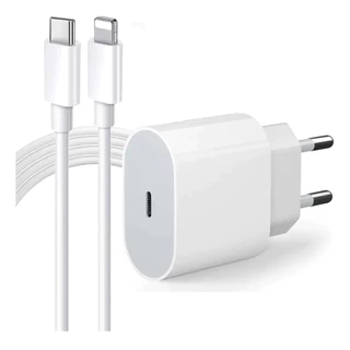 Kit Carregador De iPhone Fonte com Cabo Carregamento Rápido 1m 20w PD