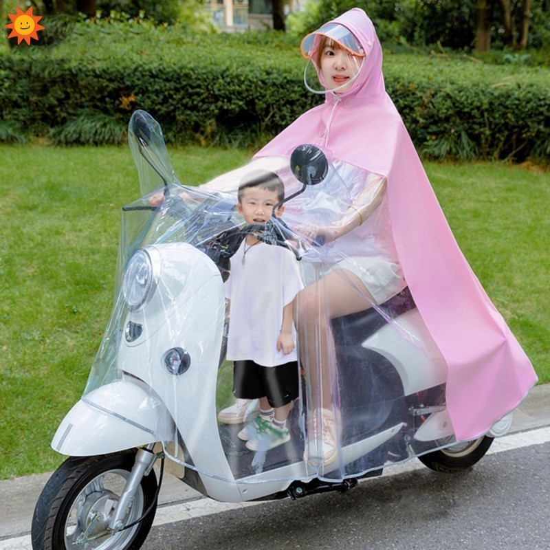 Capa De Chuva Para Bicicleta Potável , Elegante , Transparente , Aba ...