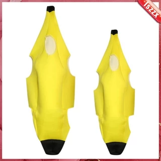 [Lszzx] Roupa De Banana Vestir Confortável Mascarada De Fantasia Performance De Palco Fato Leve De Salto Temático De Frutas Cosplay