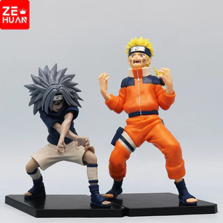 18cm Naruto VS Sasuke Battle Figure Altura Tennojuin Luta Posed Anime Personagem Modelo Ornamentos Presentes action figure boneco brinquedo