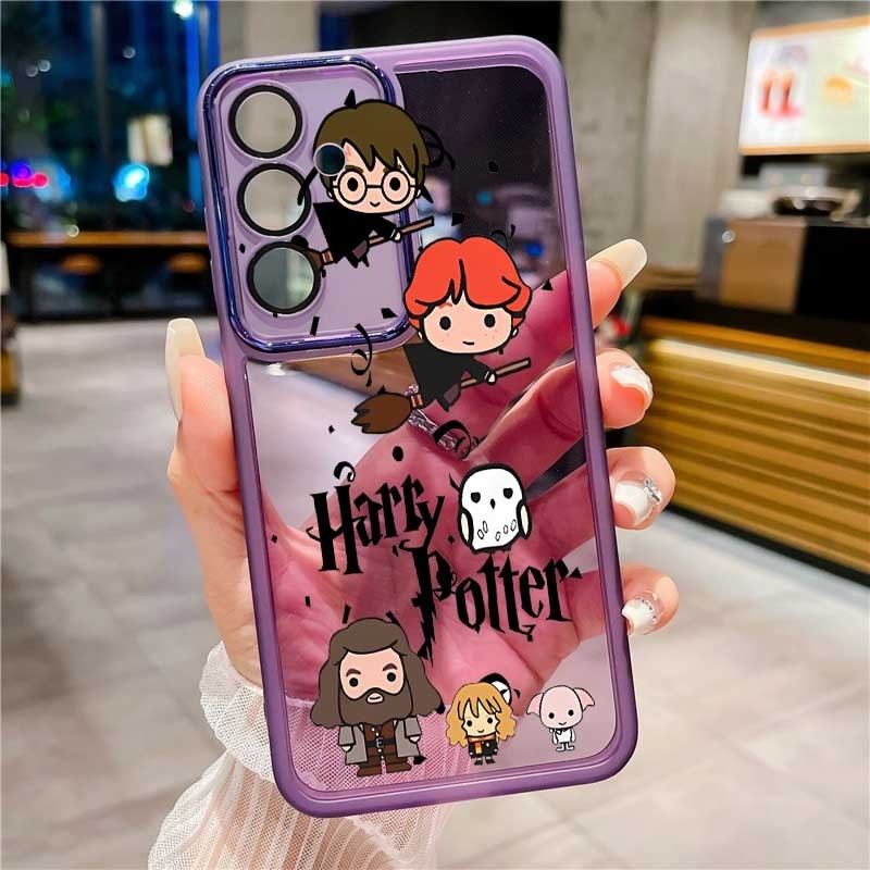 Samsung Galaxy A55 A35 A25 A15 5G A05 A05s Luxo Harry Potter Caixa De Silicone Transparente Capa Protetora Da Câmera Macia