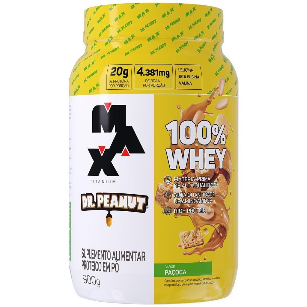 100% Whey Max Titanium x Dr. Peanut 900g - Max Titanium