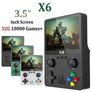 Video Console Game Portátil X6 Jogos Embutidos 8000 + 11 Simuladores Retro 3D Joystick Gamepad
