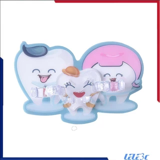 Design de desenho animado Armazenamento montado na parede Ventosa multifuncional Suporte para escova de dentes Prateleira de drenagem popular Suporte para escova de dentes infantil ABS Rack de armazenamento para itens pequenos Durável 【LELE】