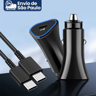 carregador de carro typec LED luz de alta potência 25W carregador de celular para carro