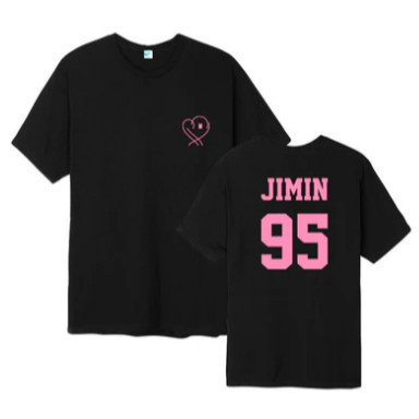 Camiseta Kpop BTS Jimin Camisa Blusa Unissex Algodão 30.1