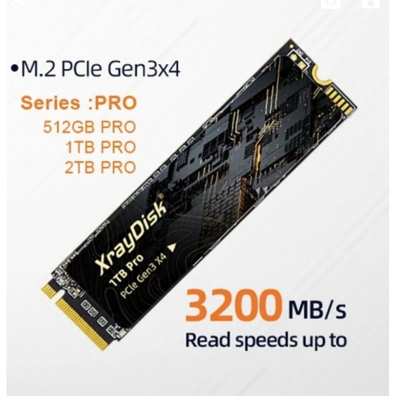 Ssd Xraydisk 512GB PRO Nvme M. 2 Cor Preto | Shopee Brasil