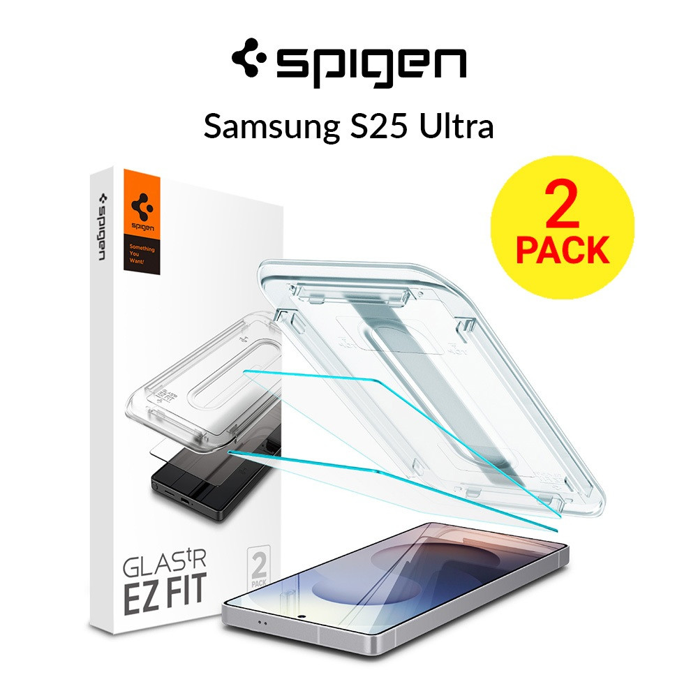 [2 Packs]Spigen Samsung S25 Ultra Vidro Temperado para Galaxy S24 Ultra, Dureza 9H